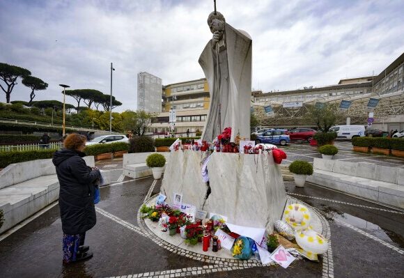 Pope Francis is in the hospital, and Argentinians in Rome are praying for him