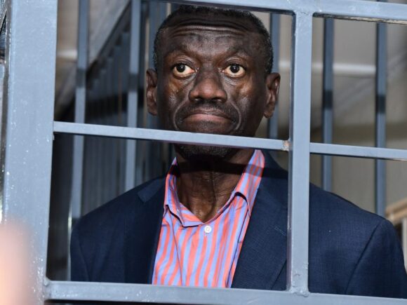 Opposition leader Besigye, who is in jail in Uganda, is on a hunger strike, according to his wife