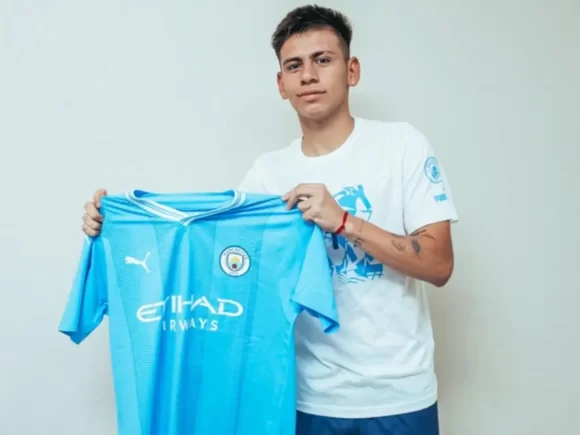 Echeverri, a teenage midfielder from Argentina, joins Manchester City