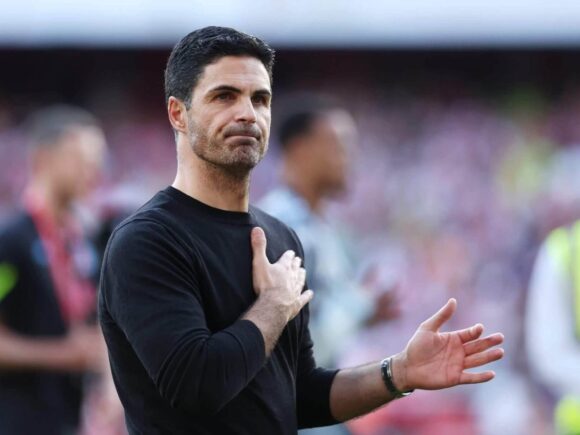 Arteta of Arsenal promises not to give up on the title battle, saying, “Over my dead body”