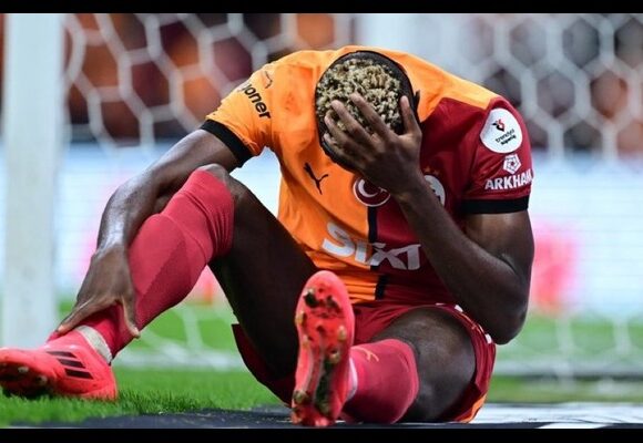 Osimhen of Galatasaray sustains an injury prior to Nigeria’s 2026 World Cup qualifying match