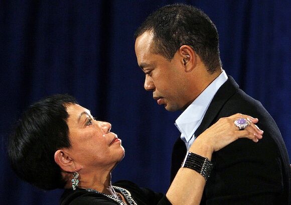 Tiger Woods honors his mother, Kultida Woods, who passed away on Tuesday