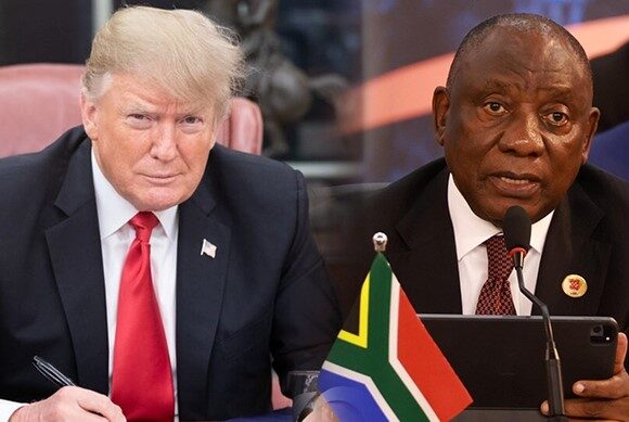 A South African leader wants to reach an agreement with Trump to settle a disagreement