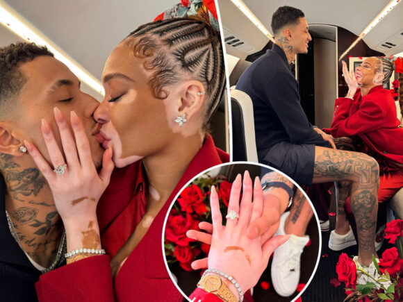 NBA player Kyle Kuzma and model Winnie Harlow announce their engagement