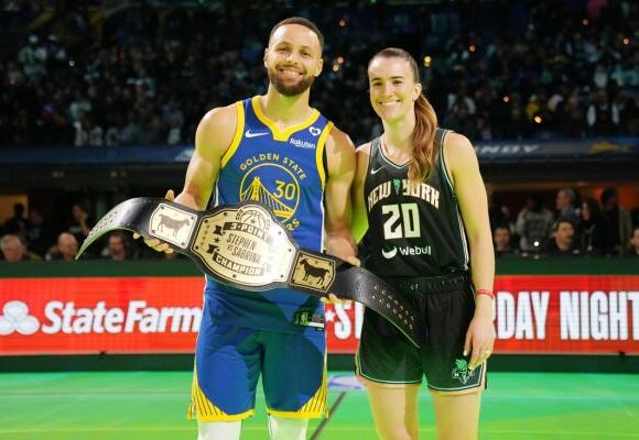 Sabrina Ionescu and Stephen Curry’s 3-point rematch is off