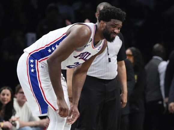 Joel Embiid of the 76ers will miss the remainder of the season due to a knee injury