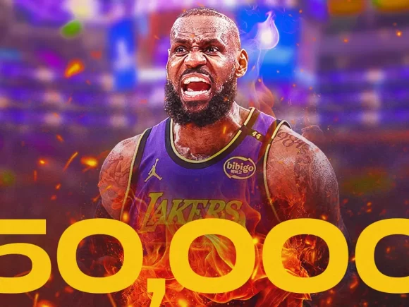 The NBA’s first player to reach 50,000 career points is LeBron James