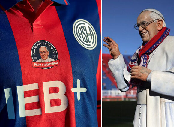 The Argentina soccer team honors Pope Francis, their most revered admirer