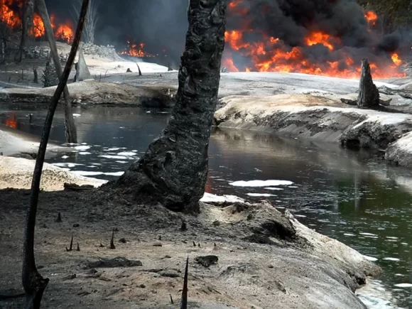 Nigeria’s Trans Niger oil pipeline has ruptured, resulting in a crude oil spill, according to a rights organization