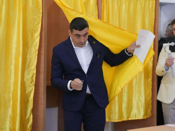 Romanian hard-right leader emerges as the clear victor in the first round of the presidential election