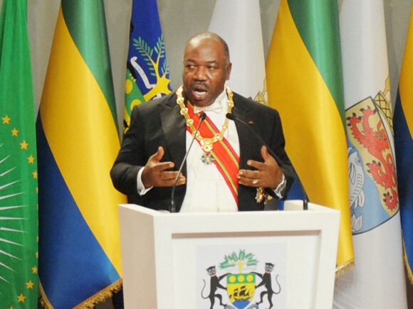 Bongo, the former president of Gabon, travels to Angola with his family