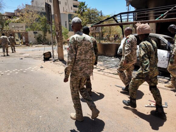 The Sudanese army pulls back from the border with Libya after saying Haftar attacked