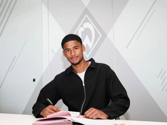 Salim Musah joins Werder Bremen First-TEAM Training following the signing of a professional contract