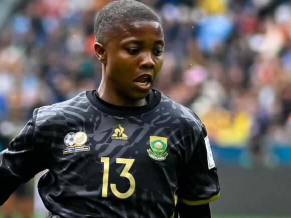 Mbane of South Africa Saves Against Tanzania