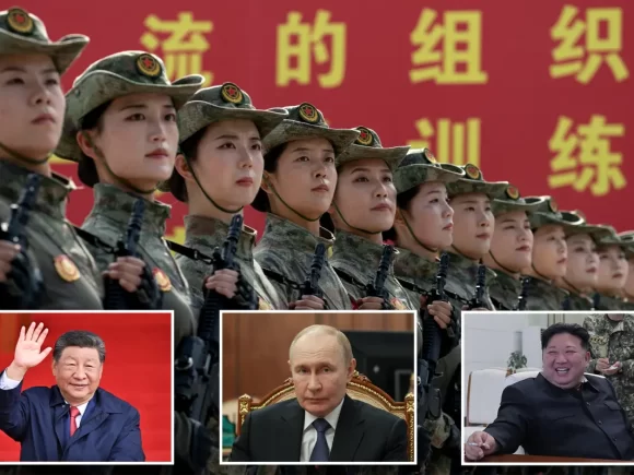 Leaders of North Korea, China, and Russia will stand together at the Beijing Military Parade in a show of defiance