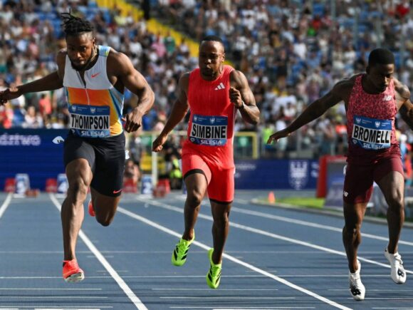 Thompson defeats Lyles in the rematch for the Olympic final in Silesia