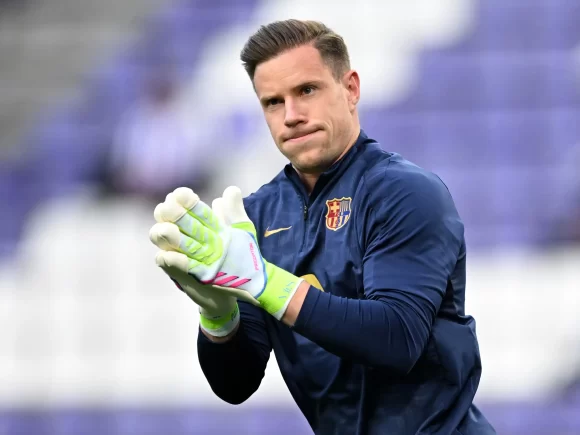 Ter Stegen returned as Barcelona’s captain following his signing of a La Liga medical authorization