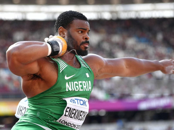 Ekenwechi places fifth in the shot put final at the world championships