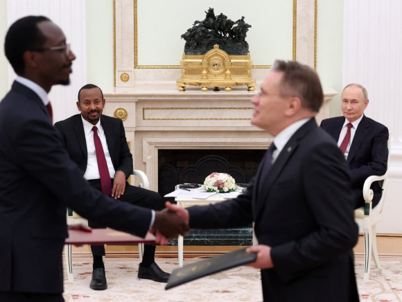 Ethiopia and Russia sign a treaty urging the development of a nuclear power facility