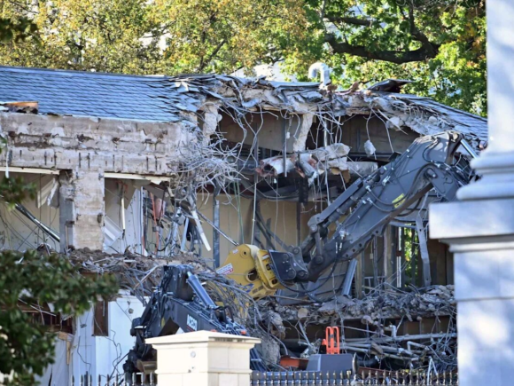 Trump starts tearing down part of the East Wing of the White House to make room for a $250 million ballroom