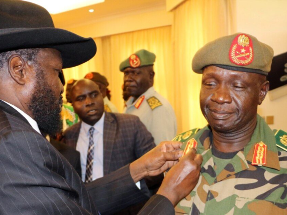 President Kiir of South Sudan removes the army chief after three months and reinstates the previous commander