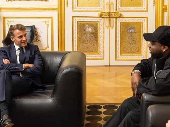 Davido Meets French President Macron in Paris to Discuss “Visions For A Better World”