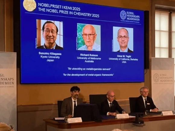 Kitagawa, Robson, and Yaghi Win Chemistry Nobel Prize for Pioneering Metal Organic Frameworks