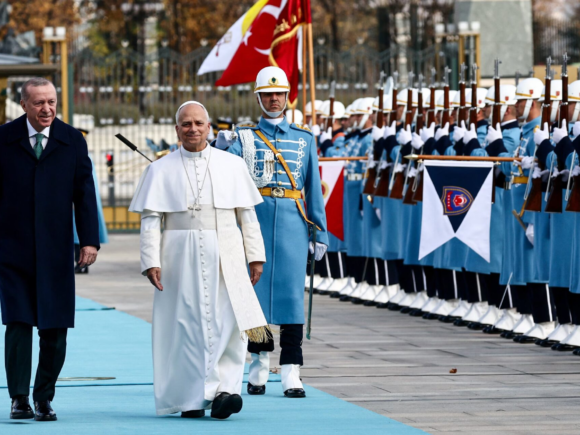 Pope Leo cautions about conflicts threatening humanity during his inaugural overseas journey