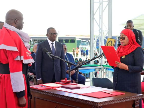 Samia Suluhu Hassan, the president of Tanzania, assumes office following fatal election violence