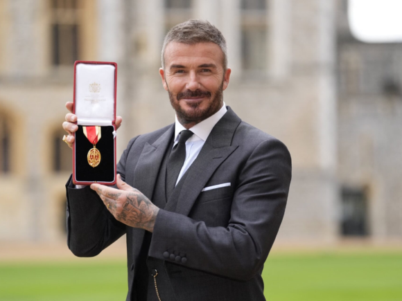 David Beckham was knighted for his charitable and athletic contributions
