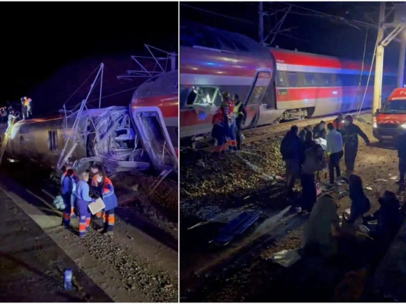 In Spain, two high-speed trains have derailed, resulting in the tragic loss of 21 lives, according to police sources