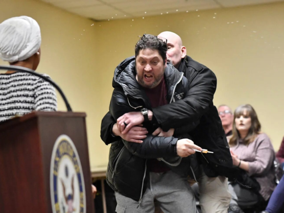 Ilhan Omar, a congresswoman, was attacked during a Minnesota town hall with an unknown liquid