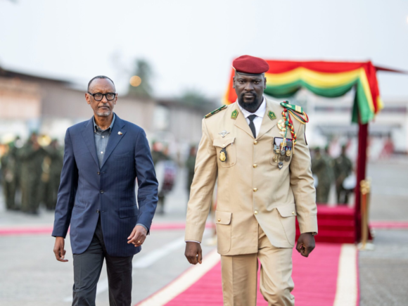 Kagame in Guinea for the inauguration of Doumbouya