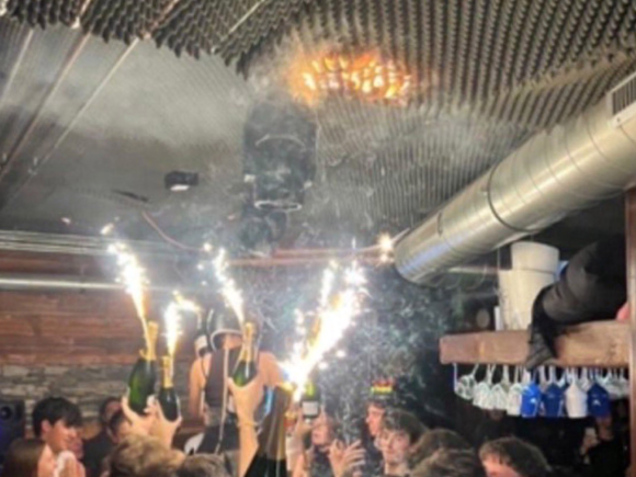 The fatal bar fire at a Swiss ski resort was caused by sparklers on champagne bottles
