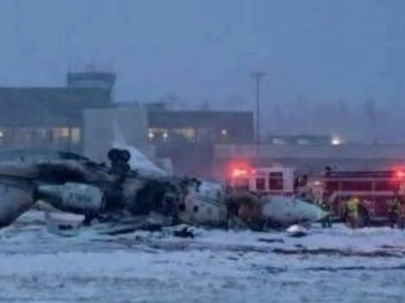 A private jet crashes during a snowstorm at Maine Airport, killing seven people and leaving one alive