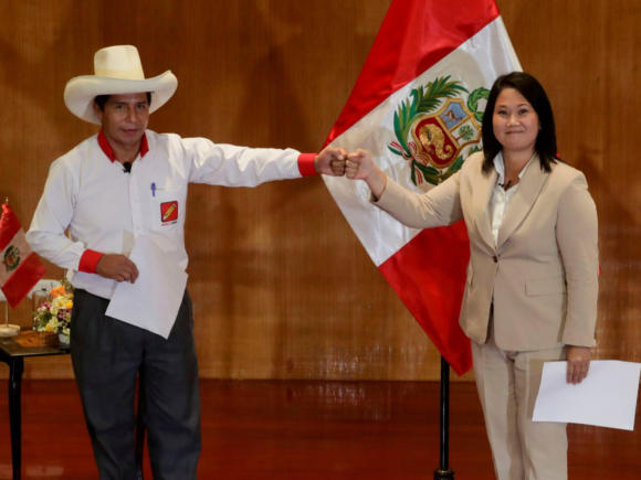 Left-wing candidate from Peru is making strides in the presidential race, according to a recent poll