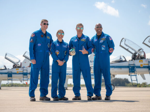 NASA Artemis II crew gets to Florida before their historic mission to the moon
