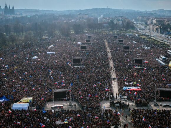 Czechs gather for the largest anti-government protest in the country since 2019