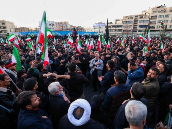 Mass protests have erupted in Iran as thousands gather to mourn Khamenei and denounce the US-Israel strike