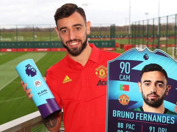 Bruno Fernandes is named Premier League Player of the Season