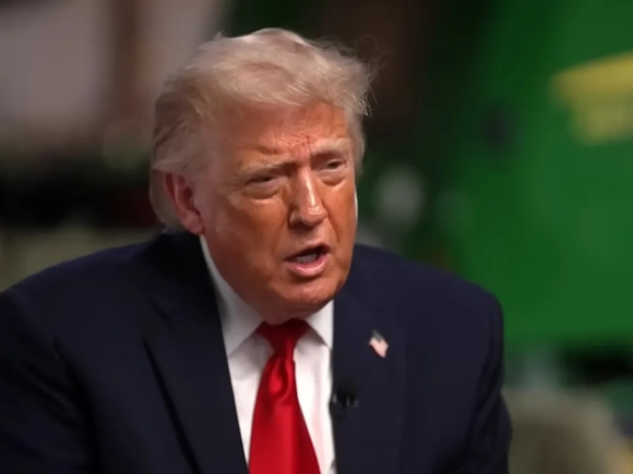 Trump leaves an interview with NBC after his claims of a “rigged election” lead to a confrontation