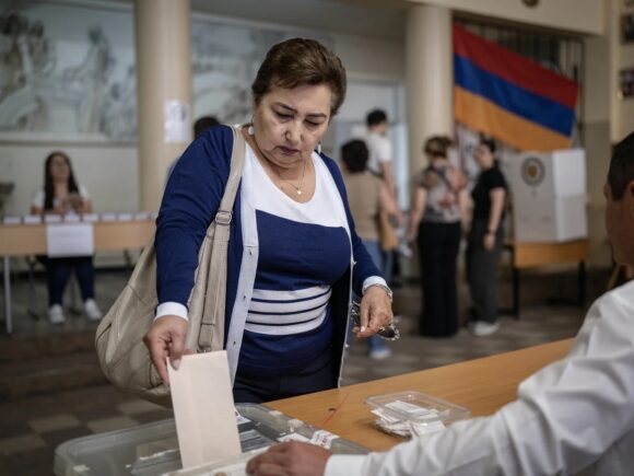 Armenians cast their votes as negotiations for peace and relations with Russia influence the electoral landscape