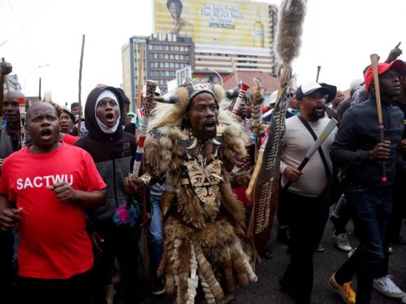 Protesters Against Illegal Immigration Assemble in Pretoria as Demonstrations Commence