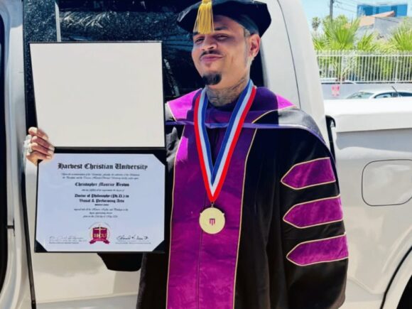 Chris Brown has been awarded an honorary doctorate in visual and performing arts