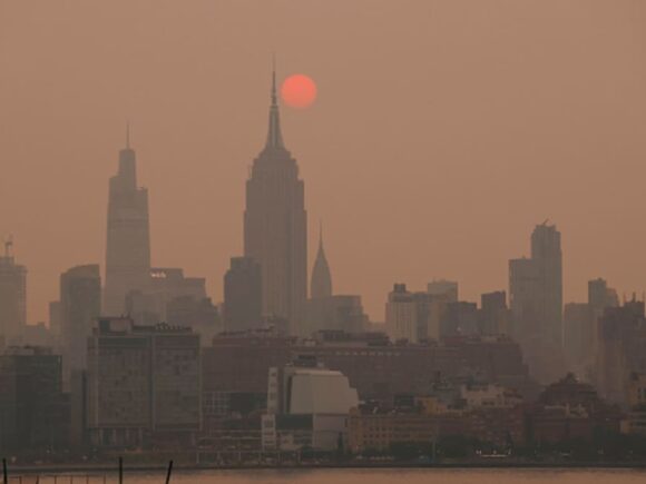 Canadian wildfires choke US cities, leading to dangerous air quality alerts due to smoke