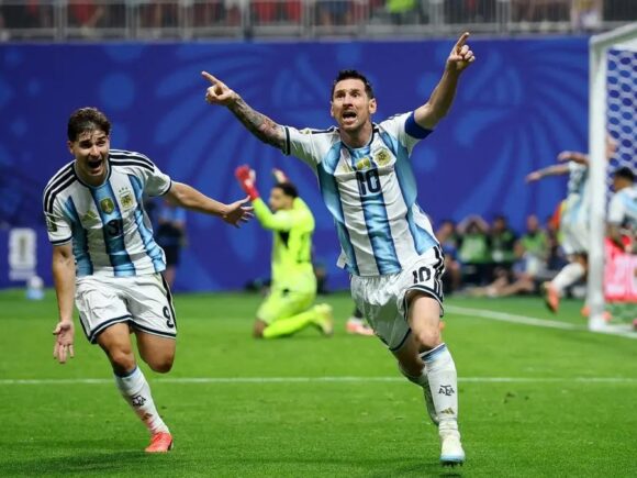 Messi scores a goal as Argentina beats Egypt 3-2 and moves on to the World Cup quarterfinals