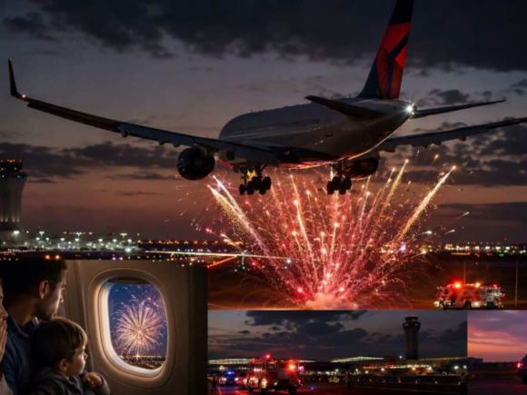 Delta plane hit by firework during landing in Chicago; all passengers unharmed