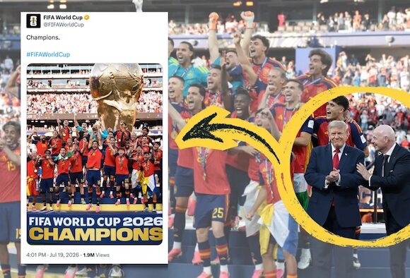 FIFA and Spain have removed Trump from World Cup trophy photos as the White House responds