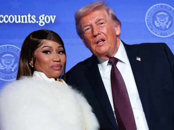 Donald Trump praises Nicki Minaj as ‘so hot’ during his visit to the White House, stating, ‘She’s a woman that’s respected by everybody’