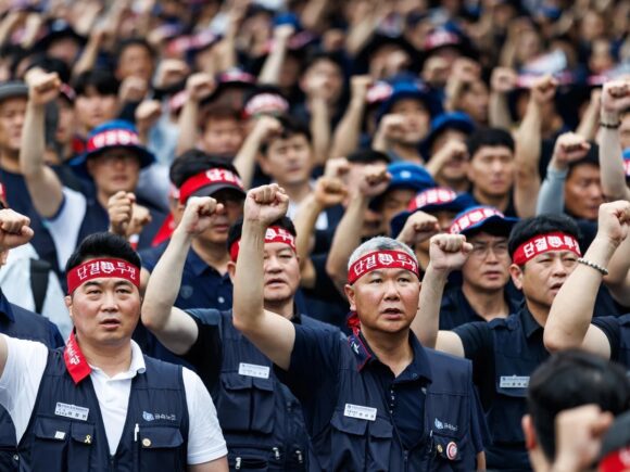 Hyundai workers go on strike for the first time in ten years over pay, retirement age, and automation jobs